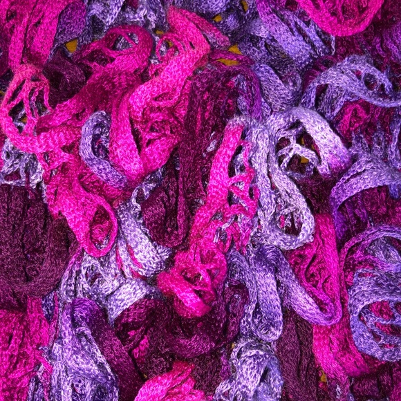 Hand Knit Ruffle Scarf - Picture 3 of 3